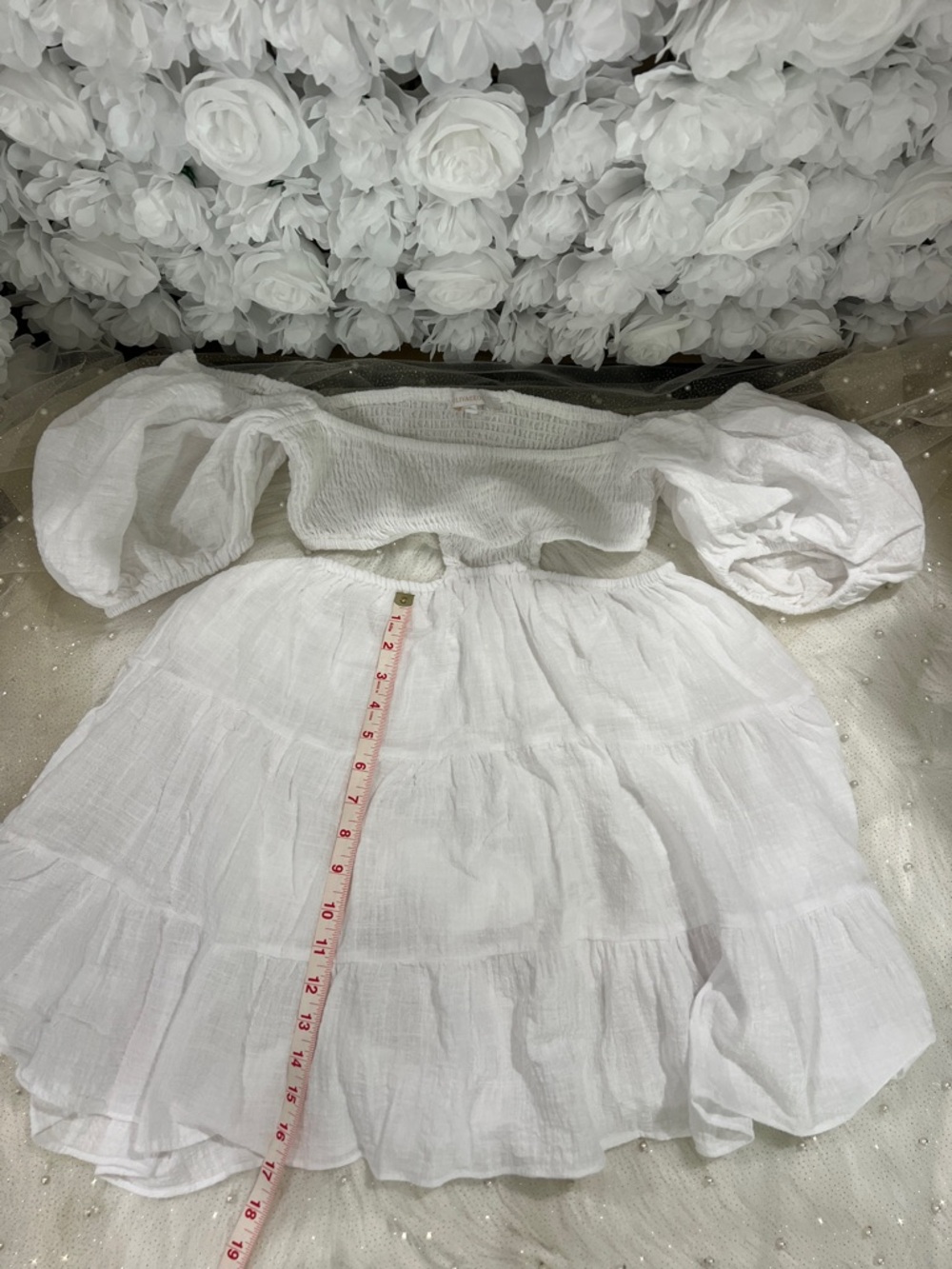 Olivaceous White Sundress 100 cotton - Picture 11 of 14